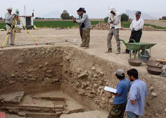 Archaeological excavation near Persepolis in the southern Iranian province of Fars